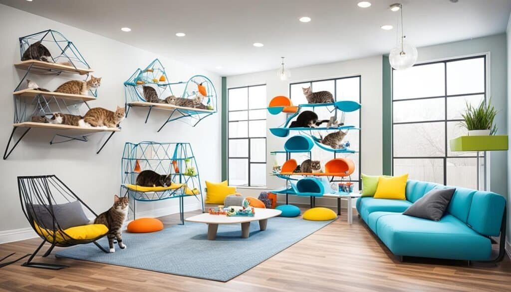 Indoor cat playroom