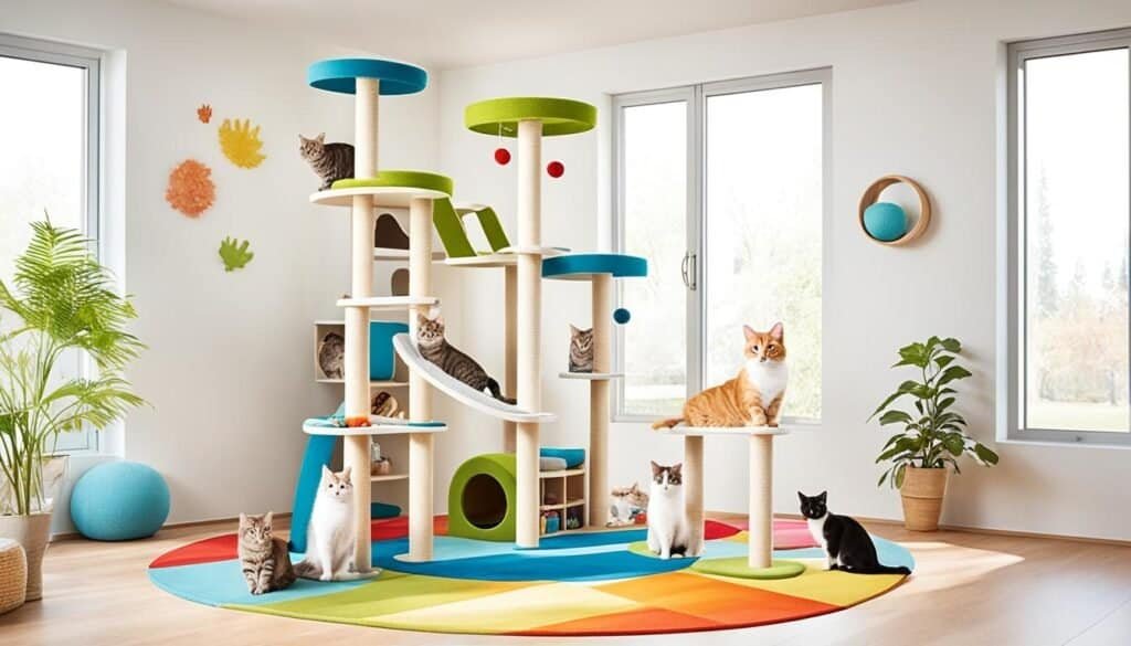 Indoor cat playroom